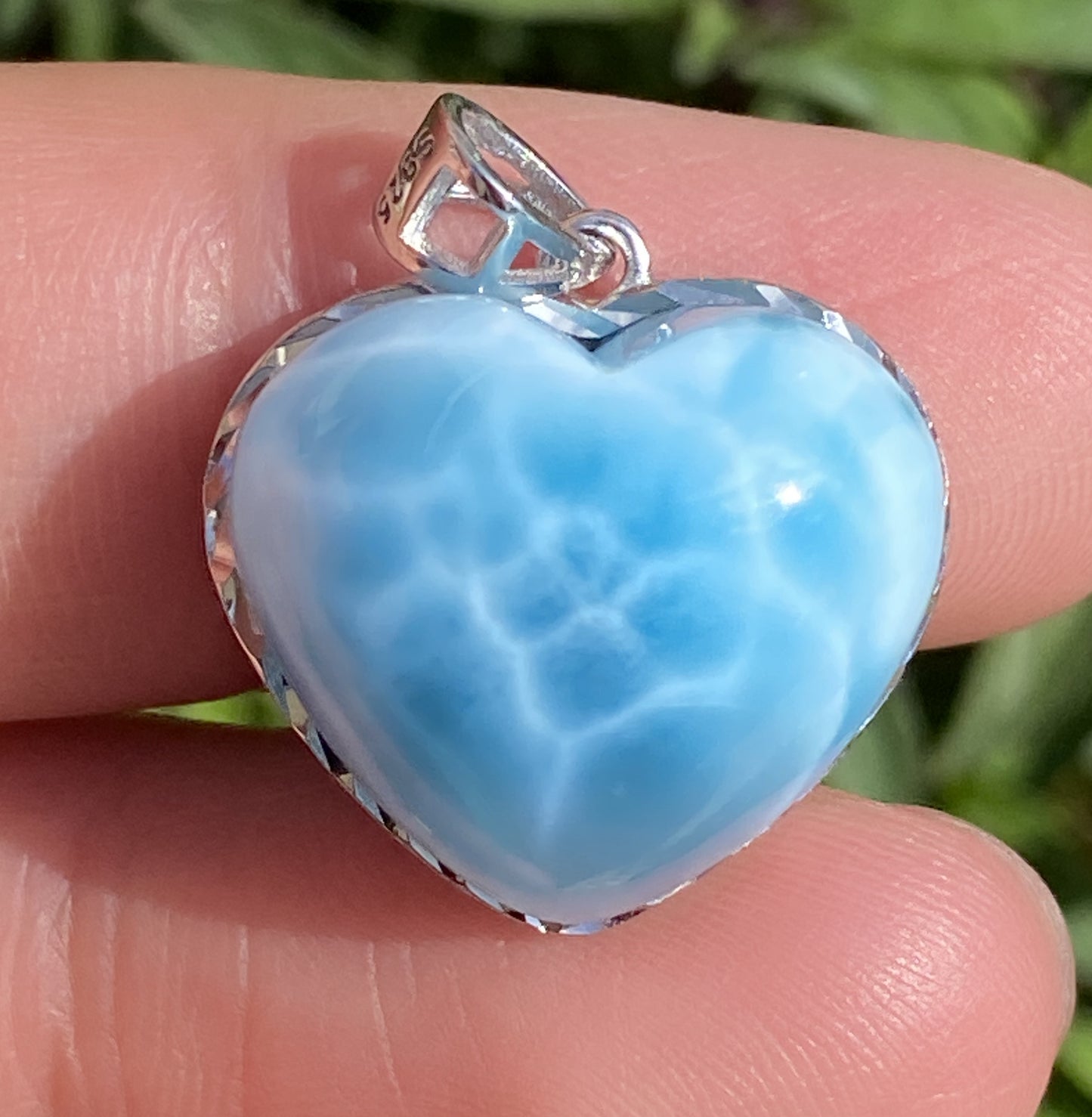 Larimar,AAAA Natural Dominican Larimar Pendant,Larimar Bracelet,Anniversary Gift, Larimar Jewelry,SilverJewelry,Birthday Gifts ET452