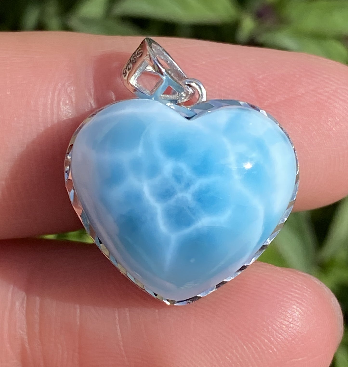 Larimar,AAAA Natural Dominican Larimar Pendant,Larimar Bracelet,Anniversary Gift, Larimar Jewelry,SilverJewelry,Birthday Gifts ET452