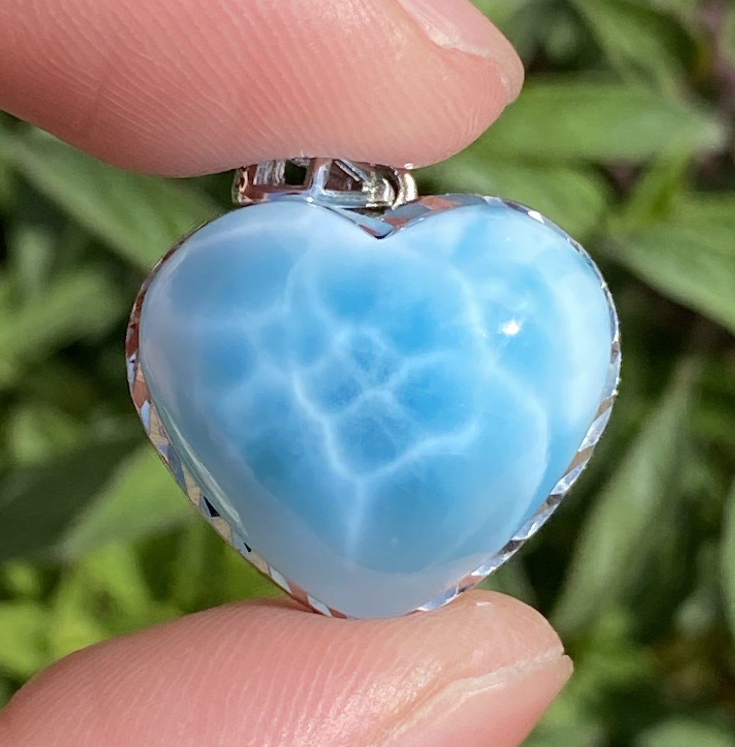 Larimar,AAAA Natural Dominican Larimar Pendant,Larimar Bracelet,Anniversary Gift, Larimar Jewelry,SilverJewelry,Birthday Gifts ET452