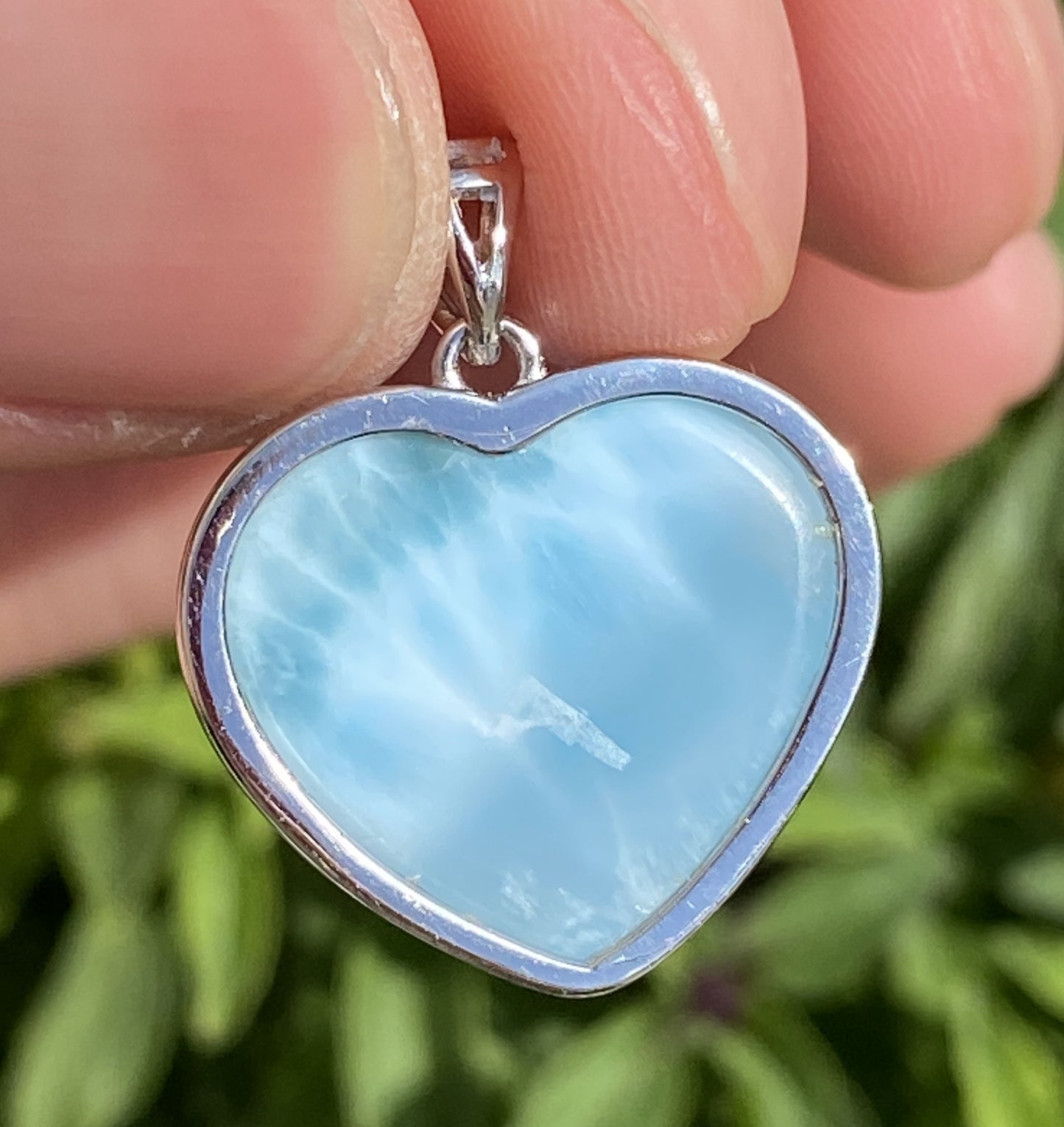 Larimar,AAAA Natural Dominican Larimar Pendant,Larimar Bracelet,Anniversary Gift, Larimar Jewelry,SilverJewelry,Birthday Gifts ET452