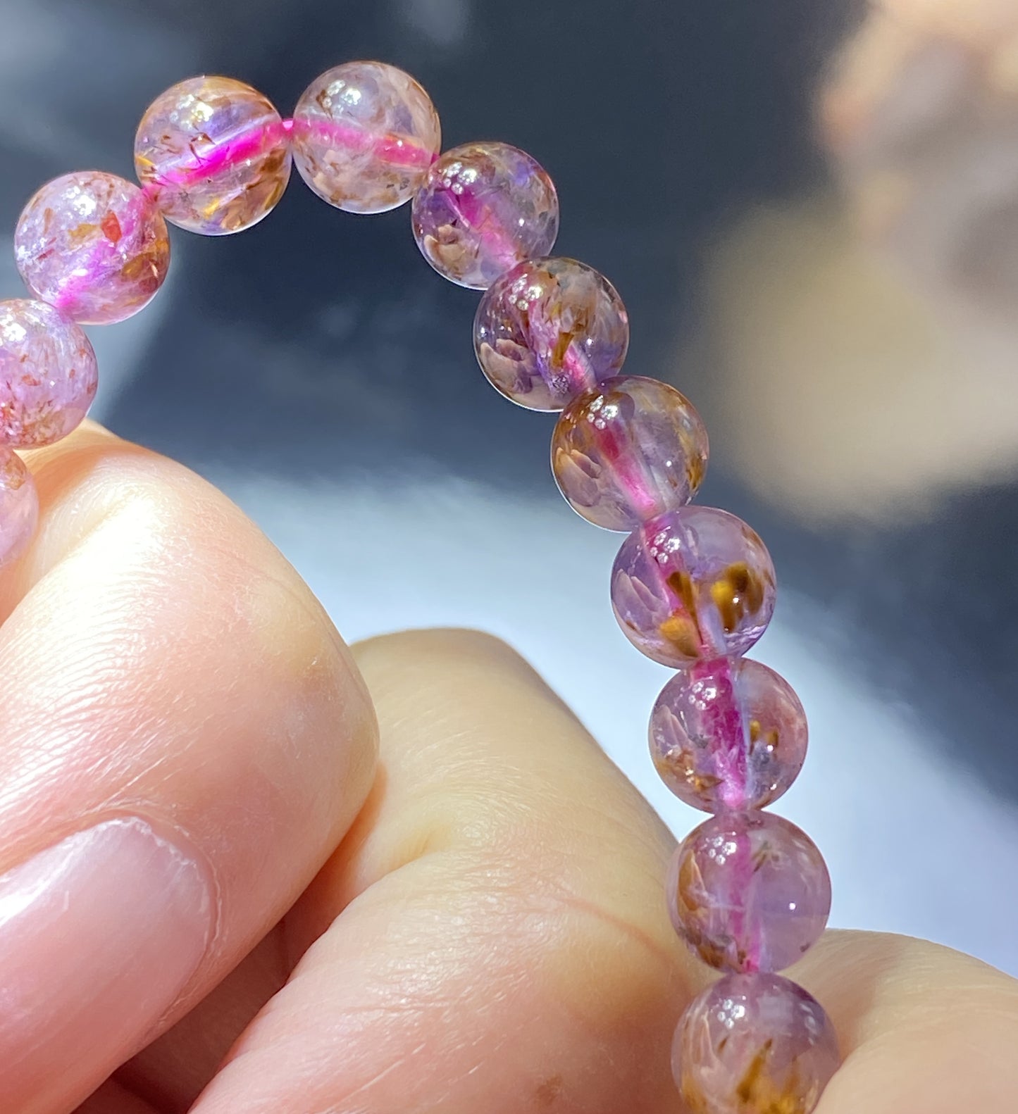 AAA+ Natural Authentic Auralite 23 Bracelet,Handmade Jewelry,Gemstone Bracelet,Crystal Bracelet,Personalized Gift ET460