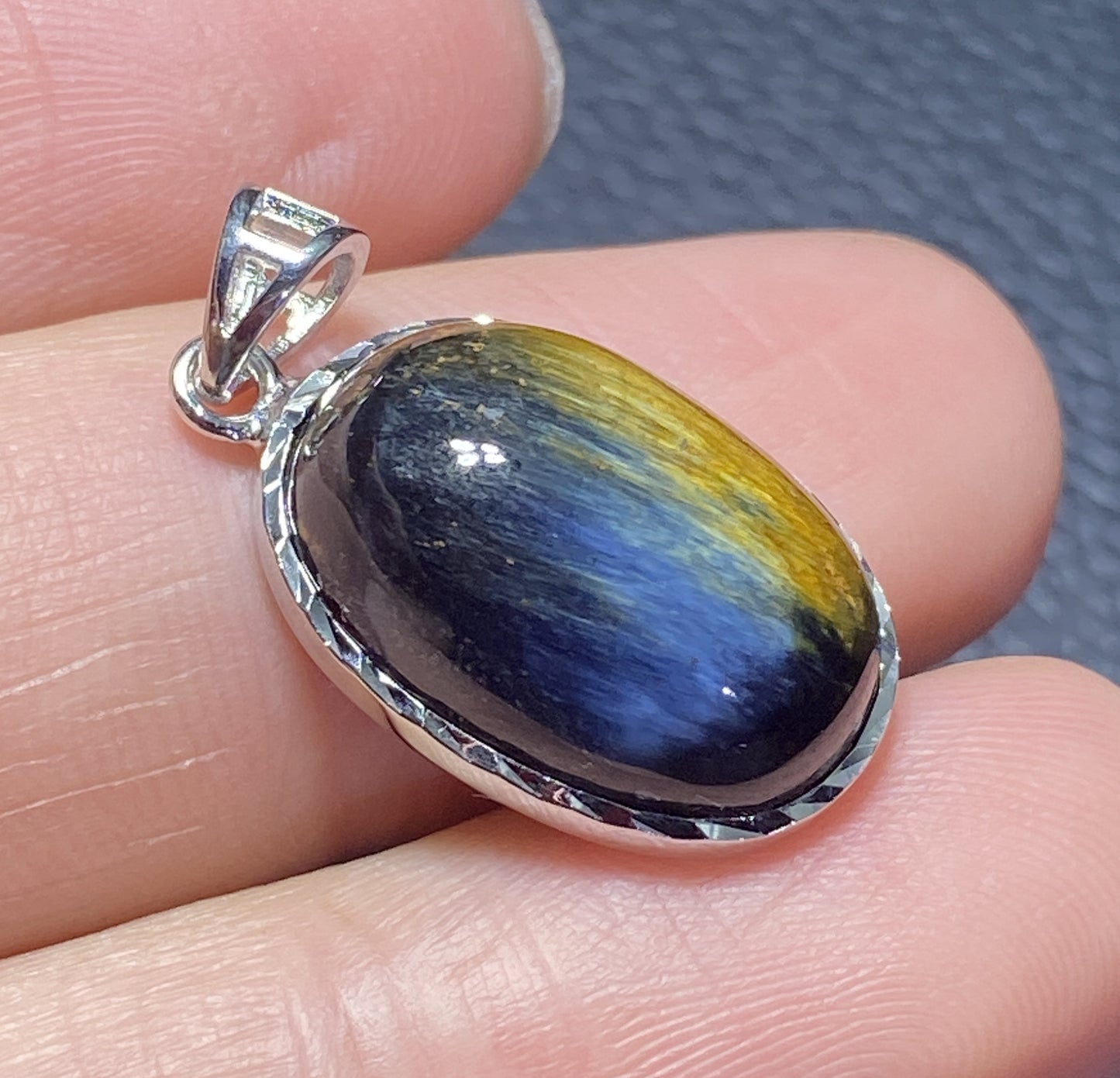 AAAA+ Natural Namibean Pietersite Gemstone, Pietersite, 925 Silver Pendant, Handmade Jewelry, Gemstone Pendant ET822