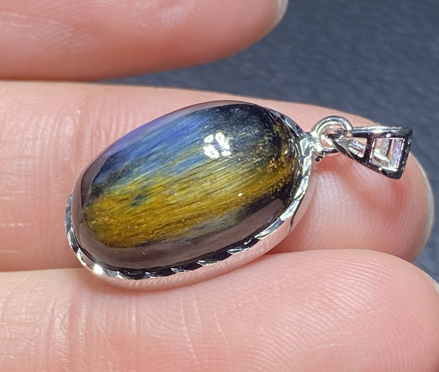 AAAA+ Natural Namibean Pietersite Gemstone, Pietersite, 925 Silver Pendant, Handmade Jewelry, Gemstone Pendant ET822