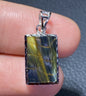 AAAA Natural Namibian Pietersite 925 Silver Pendant, Colored Full Fire Pietersite Pendant, Pietersite Gemstone ET464