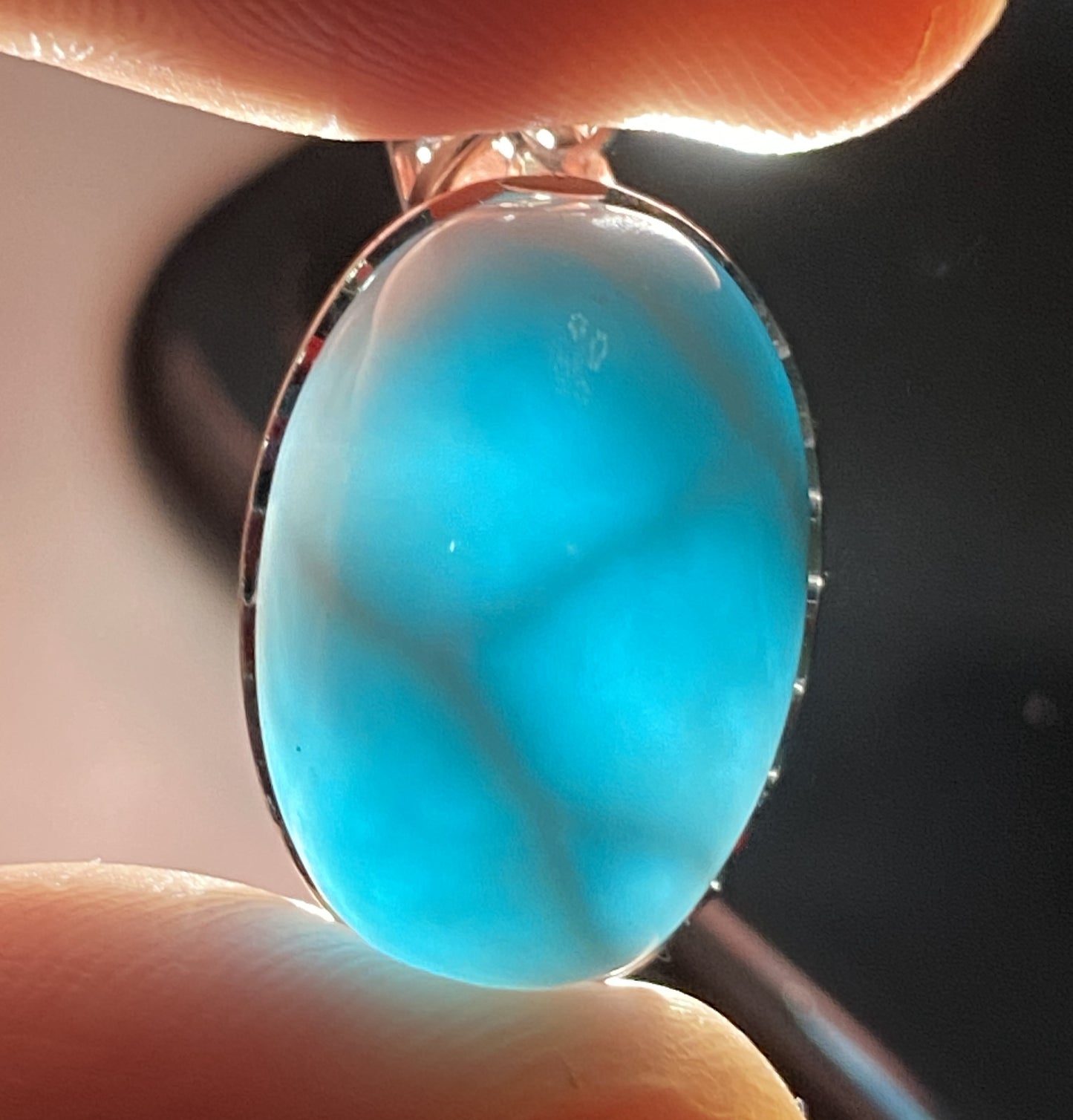 AAAA Natural Authentic Dominican Larimar Pendant,Larimar Necklace,Crystal Pendant,Gems Pendant ET506