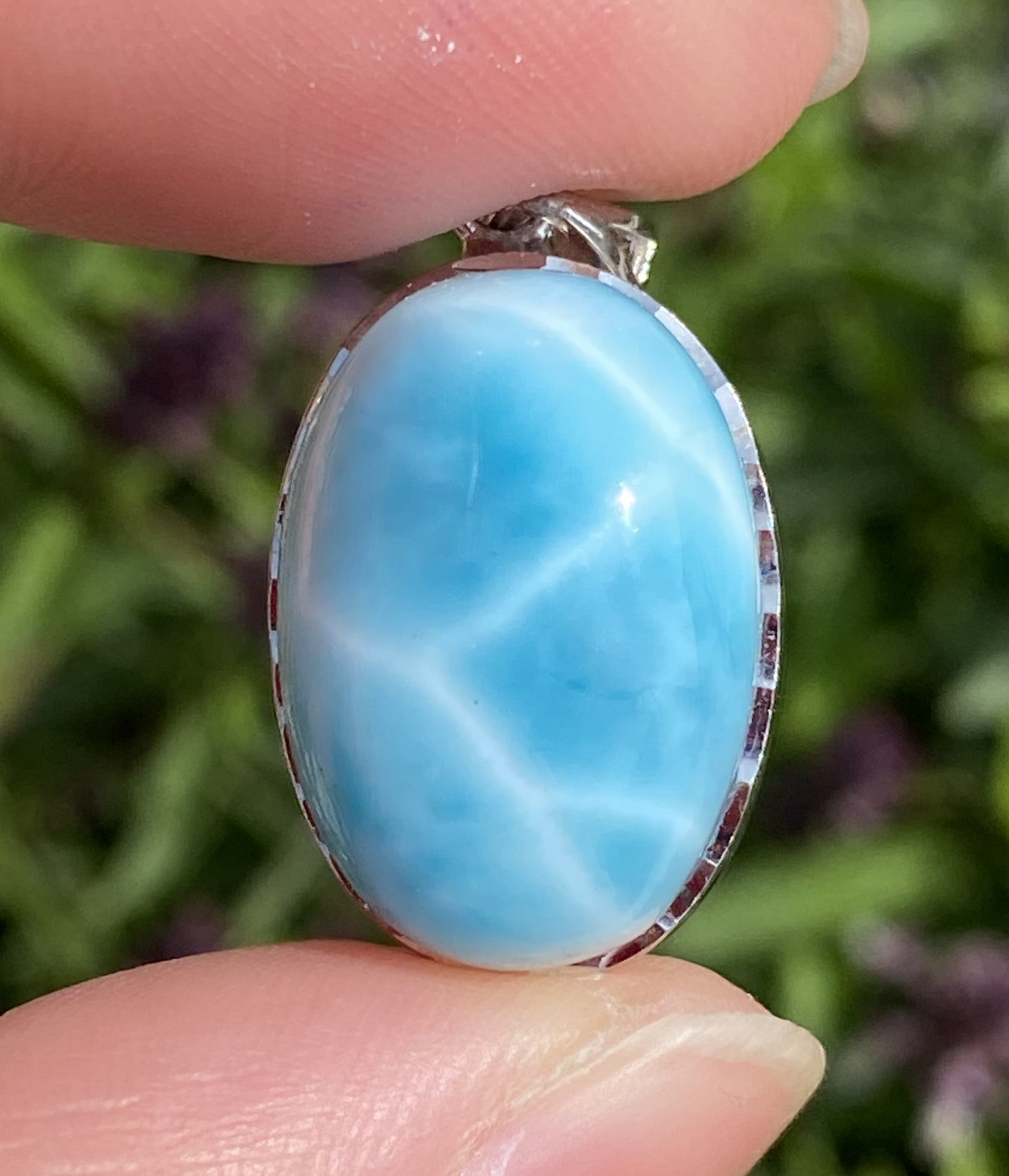 AAAA Natural Authentic Dominican Larimar Pendant,Larimar Necklace,Crystal Pendant,Gems Pendant ET506