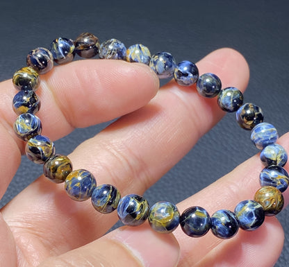 AAAA+ Authentic Natural Namibia Pietersite Bracelet,14mm Bracelet,Colored Bracelet,Handmade Jewelry ET625