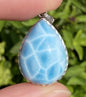 AAAA+ Natural Authentic Dominican Larimar Pendant,Gems Jewelry,Gems Pendant,Crystal Pendant,ET516