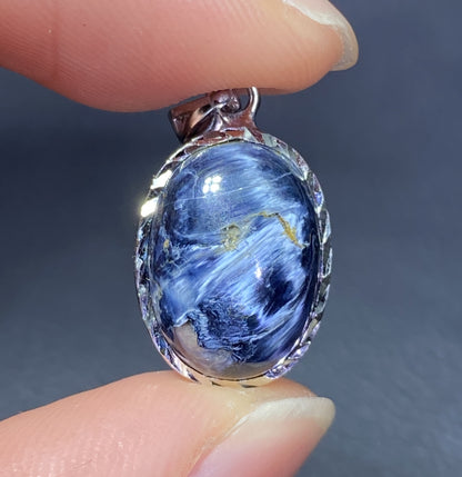 Pietersite,AA++ Natural Namibean Pietersite Pendant,925 Silver Pendant, Handmade Jewelry,(Sold at a discounted price) ET459