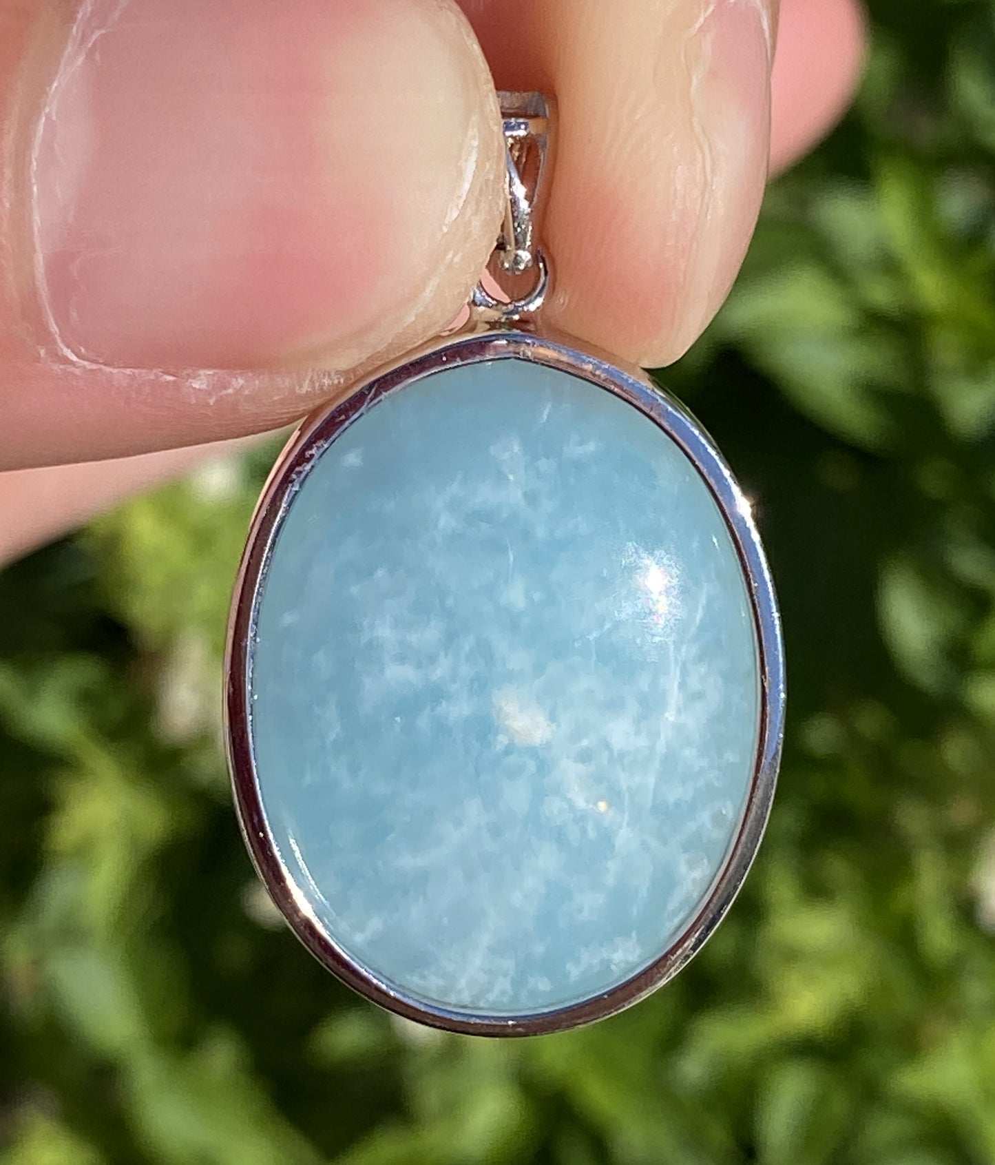 AAAA Natural Authentic Dominican Larimar Pendant,Gems Jewelry,Gems Pendant,Crystal Pendant,ET328