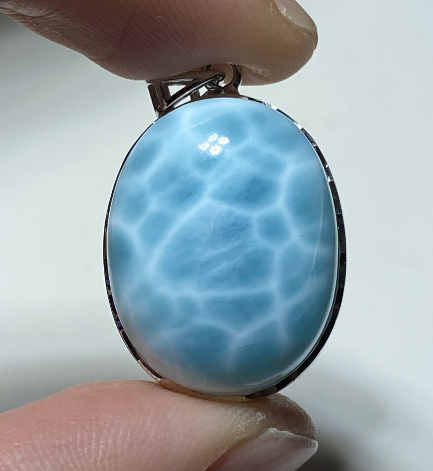 AAAA Natural Authentic Dominican Larimar Pendant,Gems Jewelry,Gems Pendant,Crystal Pendant,ET328