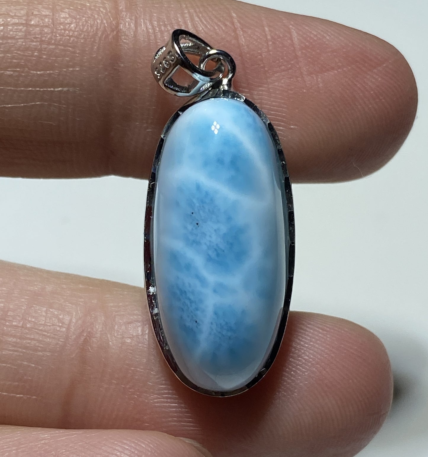 AAA Natural Authentic Dominican Larimar Pendant,Gems Jewelry,Gems Pendant,Crystal Pendant,ET713