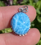 AAAA+ Natural Dominican Larimar Pendant,Larimar Stone,Larimar Jewelry,Collectible Quality Gems,Pendant Necklace ET358