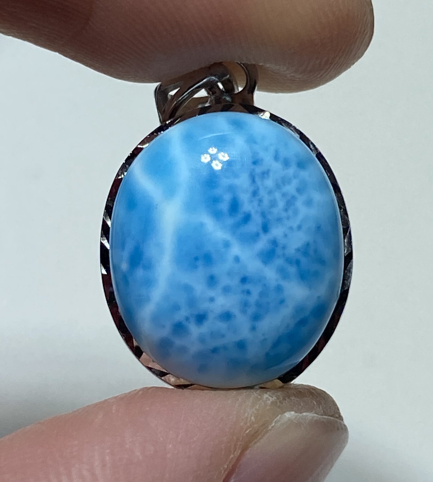 AAAA+ Natural Dominican Larimar Pendant,Larimar Stone,Larimar Jewelry,Collectible Quality Gems,Pendant Necklace ET358