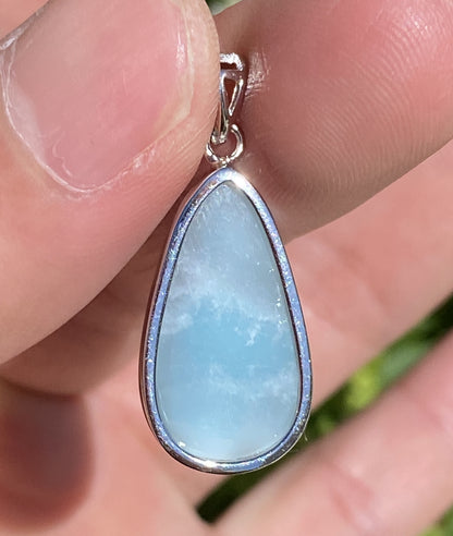 AAA+ Natural Authentic Dominican Larimar Pendant,Gems Jewelry,Gems Pendant,Crystal Pendant,ET719