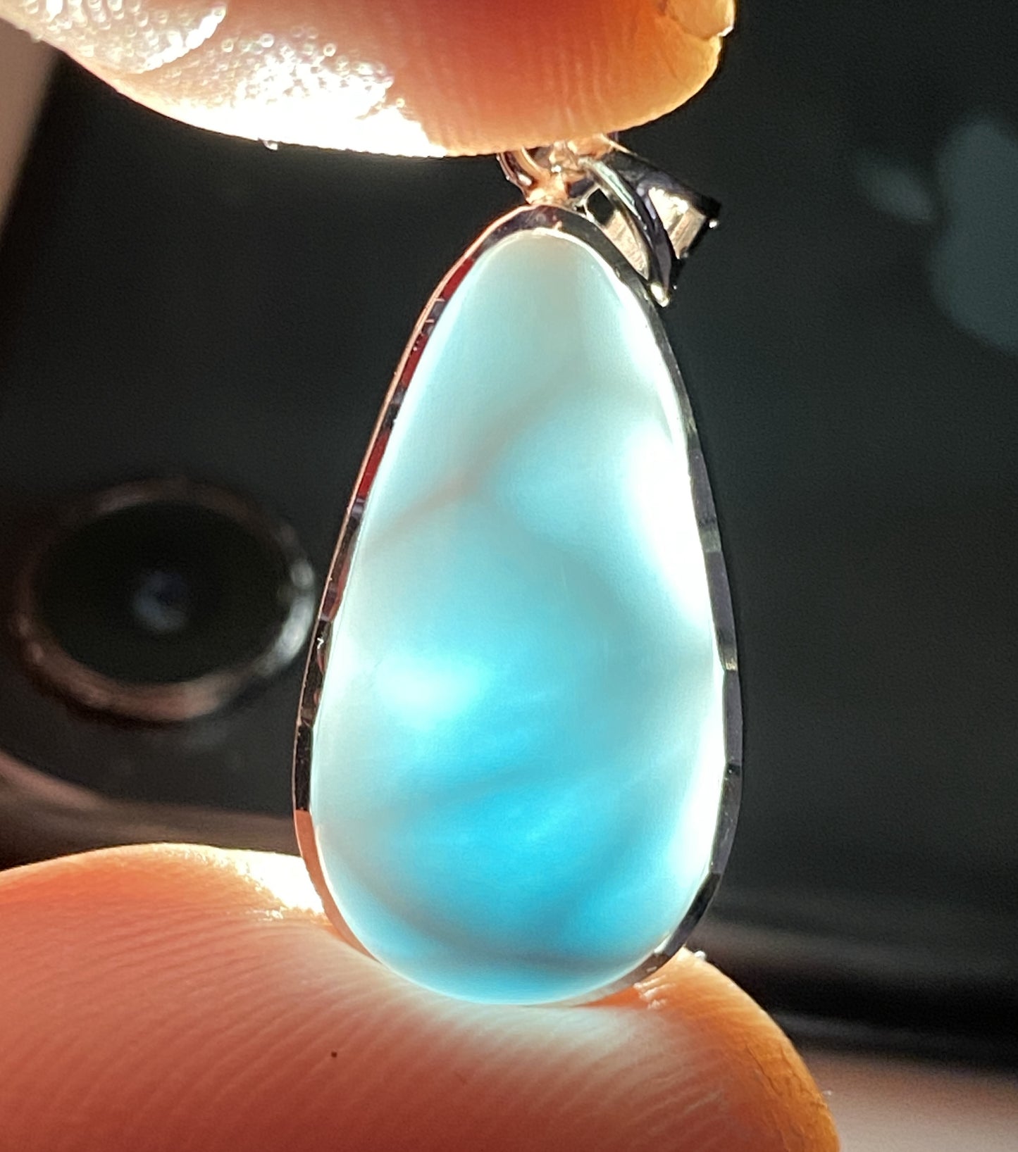 AAA+ Natural Authentic Dominican Larimar Pendant,Gems Jewelry,Gems Pendant,Crystal Pendant,ET719