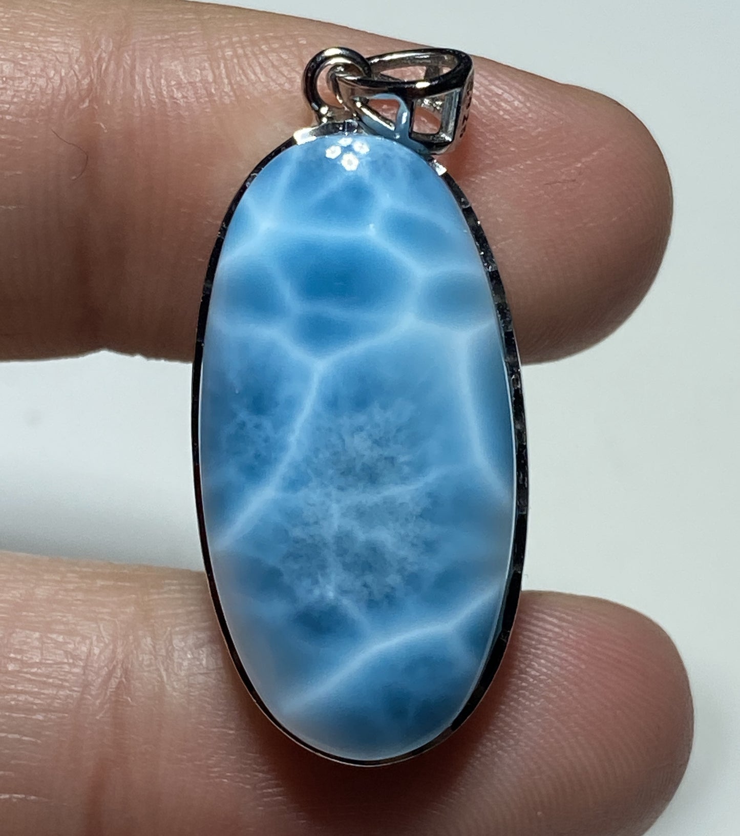 AAAA++ Natural Authentic Dominican Larimar Pendant,Gems Jewelry,Gems Pendant,Crystal Pendant,ET360