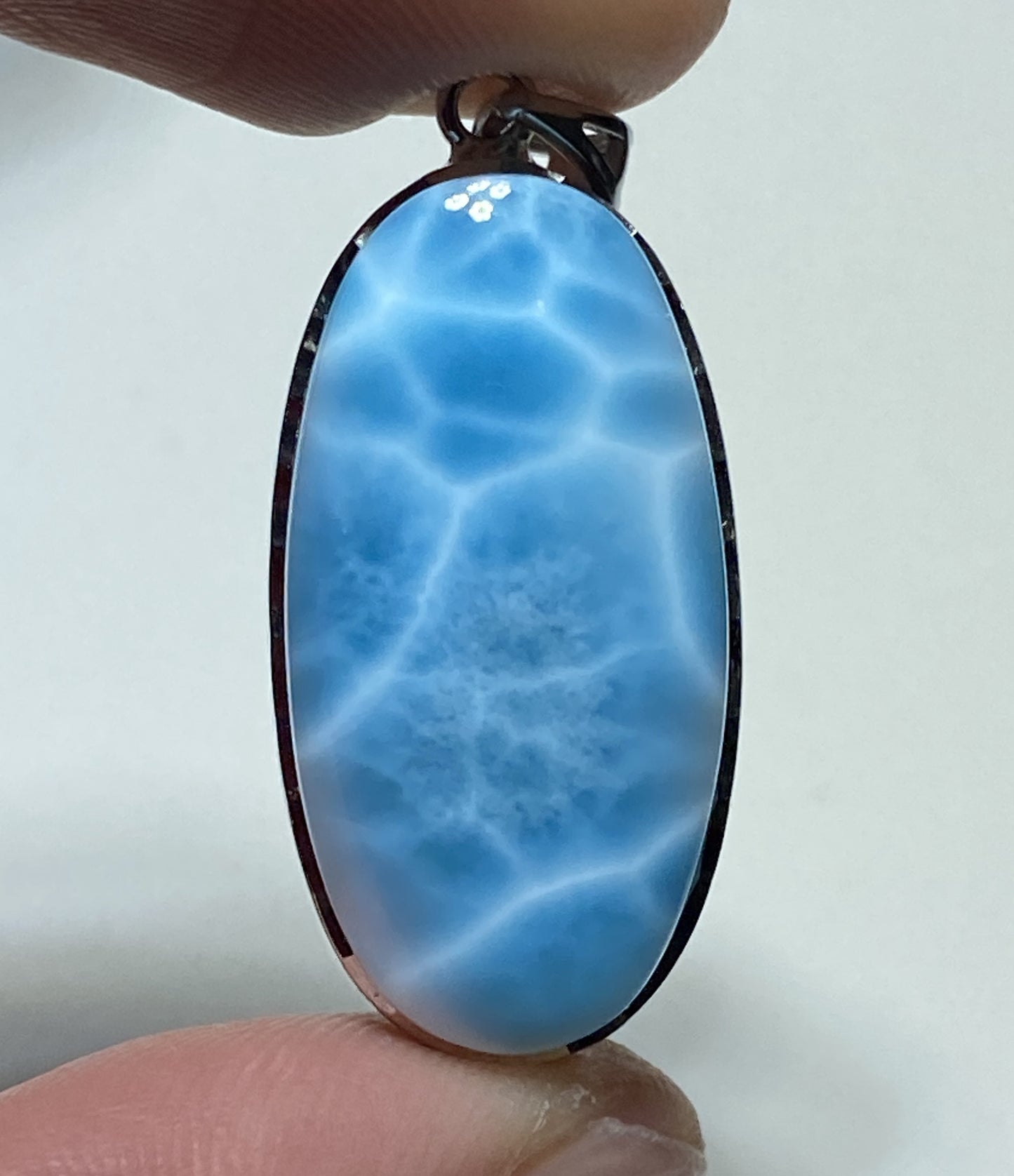 AAAA++ Natural Authentic Dominican Larimar Pendant,Gems Jewelry,Gems Pendant,Crystal Pendant,ET360