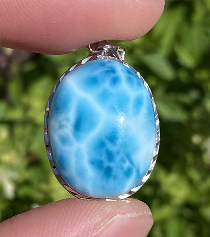 AAAA+ Natural Dominican Larimar Pendant,Larimar Stone,Larimar Jewelry,Collectible Quality Gems,Pendant Necklace ET355