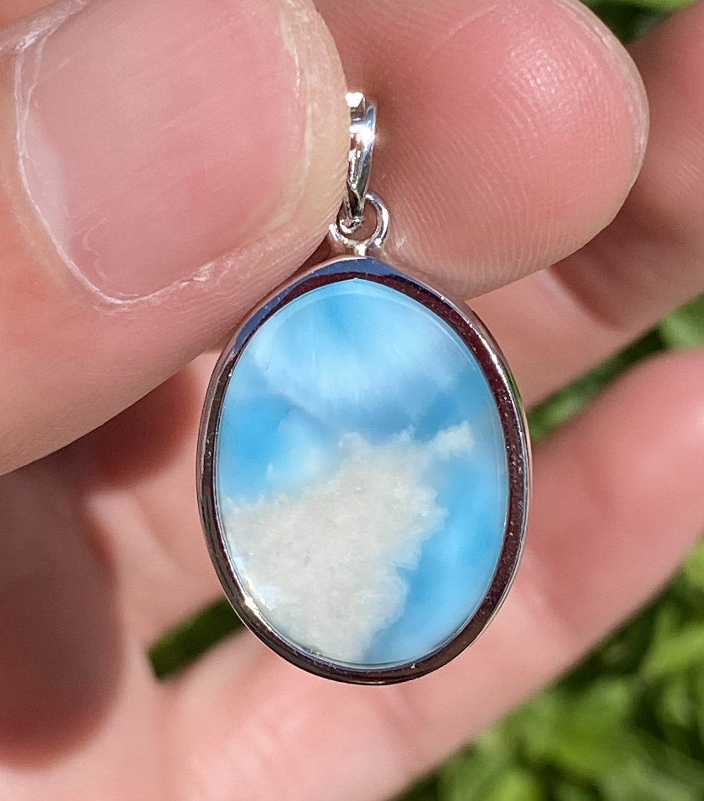 AAAA+ Natural Dominican Larimar Pendant,Larimar Stone,Larimar Jewelry,Collectible Quality Gems,Pendant Necklace ET355