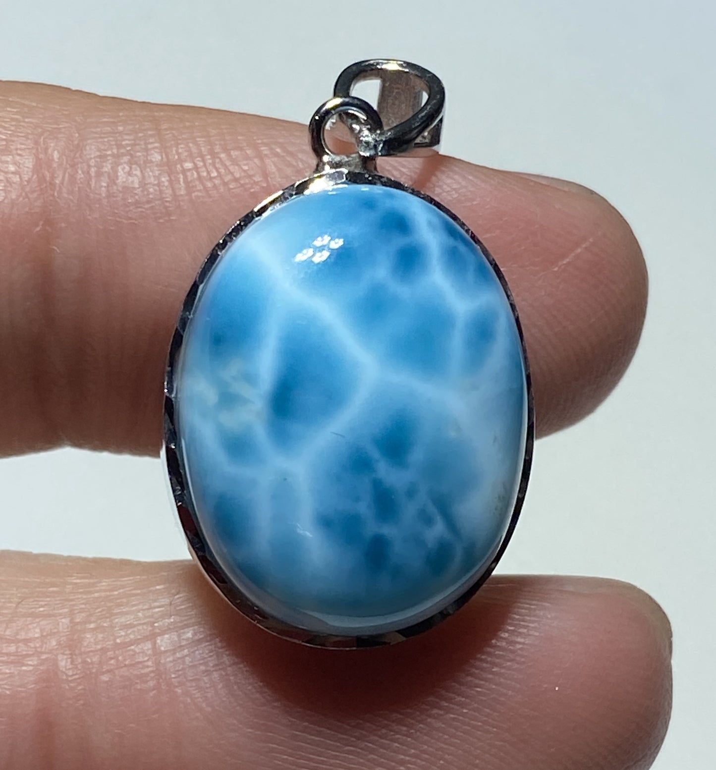 AAAA+ Natural Dominican Larimar Pendant,Larimar Stone,Larimar Jewelry,Collectible Quality Gems,Pendant Necklace ET355