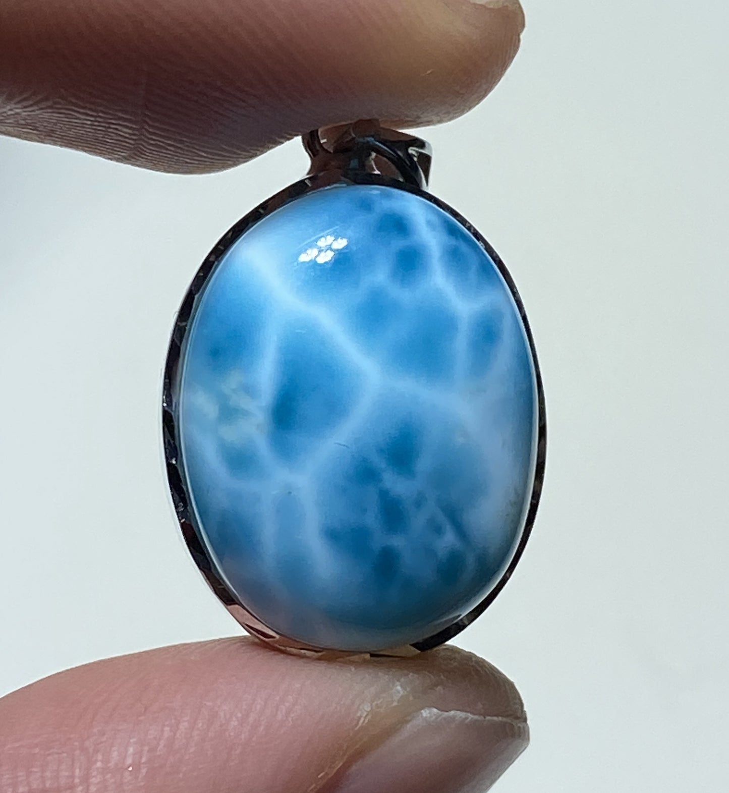 AAAA+ Natural Dominican Larimar Pendant,Larimar Stone,Larimar Jewelry,Collectible Quality Gems,Pendant Necklace ET355