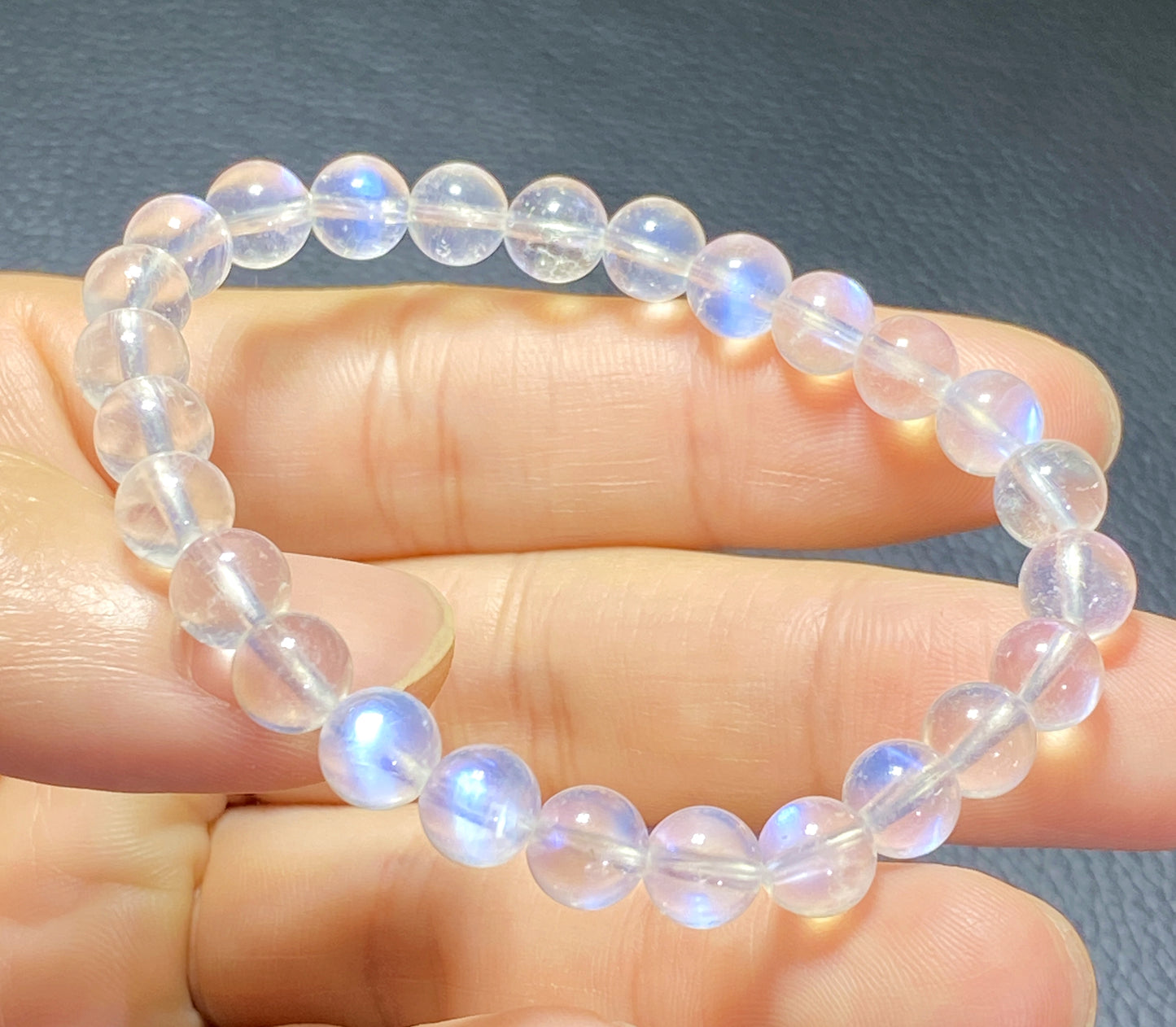 AAAA+ Moonstone Bracelet Collectible Quality Moonstone Bracelet,7.4mm Bracelet,Girls Bracelet,Anniversary Gifts,Gems Bracelet ET0364