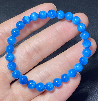 AAAA Natural Apatite Bracelet,7mm Round Bracelet,Blue Apatite,Gems Bracelet,Men's Bracelet,Woman's Bracelet ET535