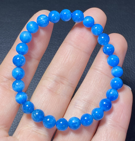 AAAA Natural Apatite Bracelet,7mm Round Bracelet,Blue Apatite,Gems Bracelet,Men's Bracelet,Woman's Bracelet ET535