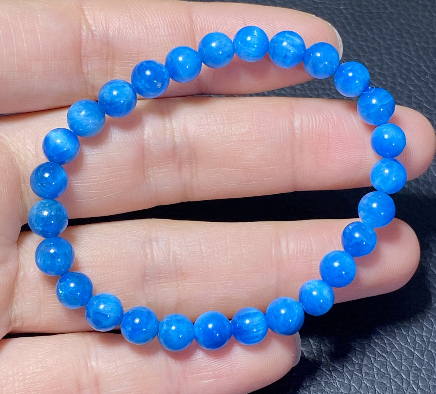 AAAA Natural Apatite Bracelet,7mm Round Bracelet,Blue Apatite,Gems Bracelet,Men's Bracelet,Woman's Bracelet ET535