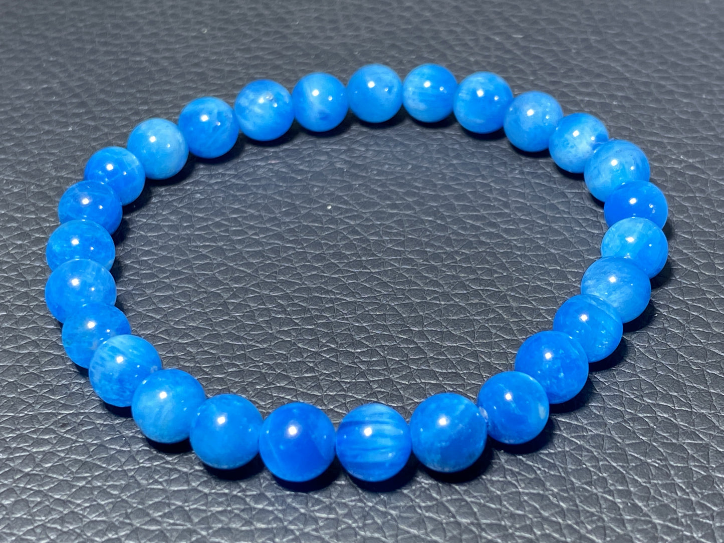 AAAA Natural Apatite Bracelet,7mm Round Bracelet,Blue Apatite,Gems Bracelet,Men's Bracelet,Woman's Bracelet ET535