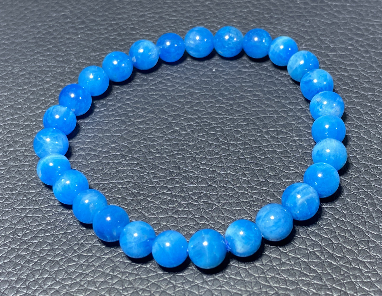 AAAA Natural Apatite Bracelet,7mm Round Bracelet,Blue Apatite,Gems Bracelet,Men's Bracelet,Woman's Bracelet ET535