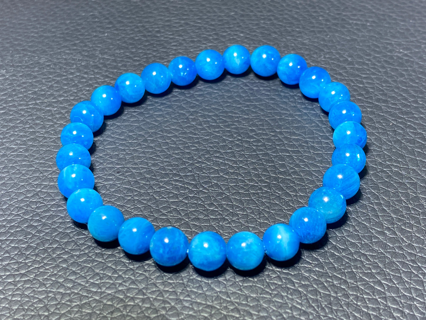 AAAA Natural Apatite Bracelet,7mm Round Bracelet,Blue Apatite,Gems Bracelet,Men's Bracelet,Woman's Bracelet ET535