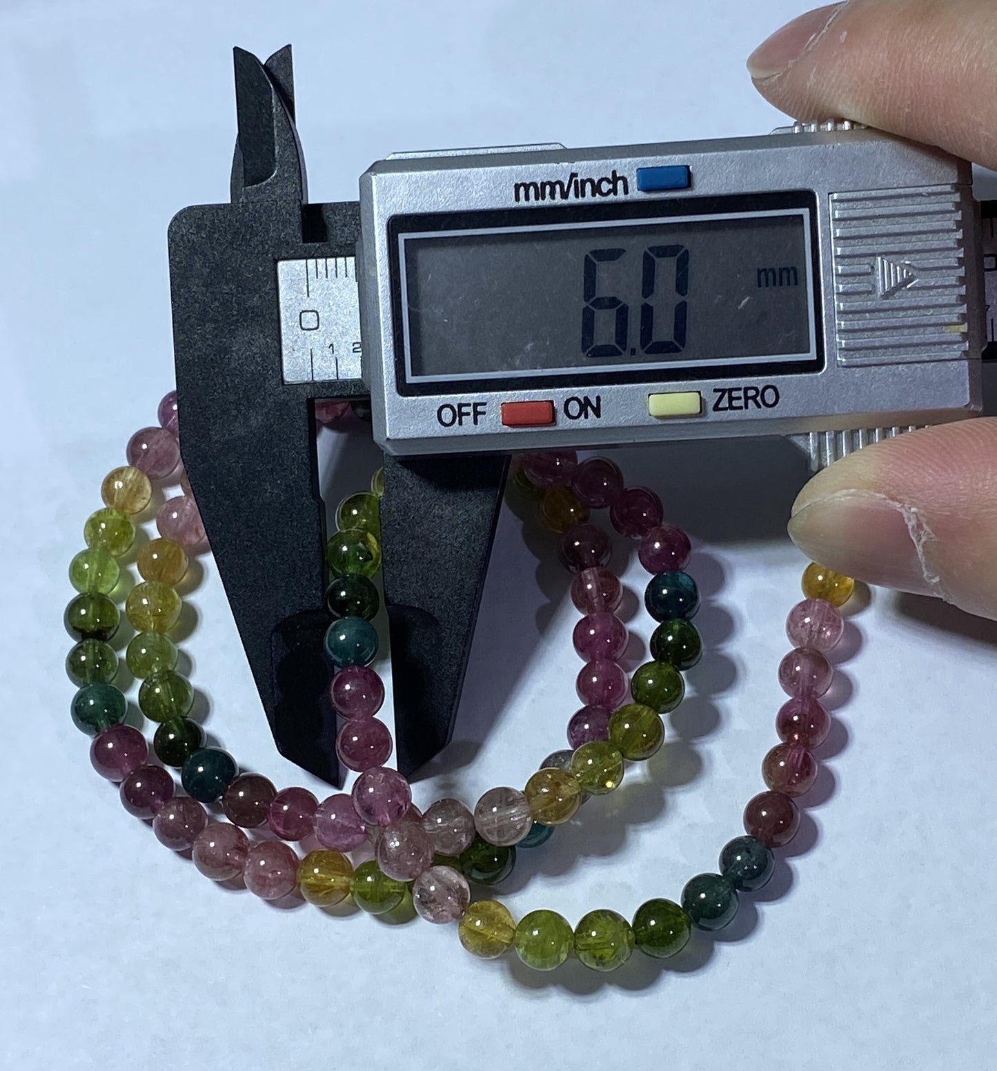 AAAA Natural Authentic Tourmaline Bracelet, Tourmaline Round Bracelet, Rainbow Tourmaline Bracelet ET1071