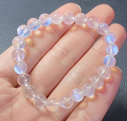 AAAA+ Moonstone Bracelet Collectible Quality Moonstone Bracelet,8.3mm Bracelet,Girls Bracelet,Anniversary Gifts,Crystal BraceletET731