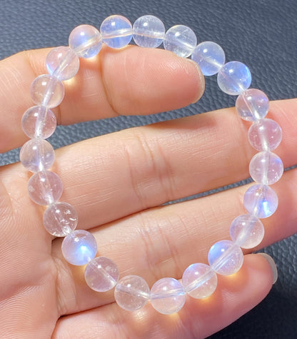 AAAA+ Moonstone Bracelet Collectible Quality Moonstone Bracelet,8.3mm Bracelet,Girls Bracelet,Anniversary Gifts,Crystal BraceletET731