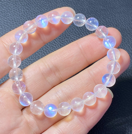 AAAA+ Moonstone Bracelet,Collectible Quality Moonstone Bracelet,8.3mm Bracelet,Girls Bracelet,Anniversary Gifts ET0366