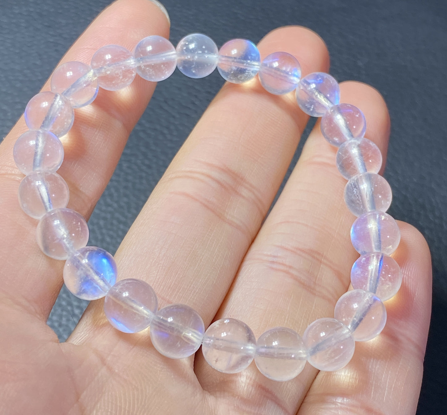 AAAA+ Moonstone Bracelet,Collectible Quality Moonstone Bracelet,8.3mm Bracelet,Girls Bracelet,Anniversary Gifts ET0366