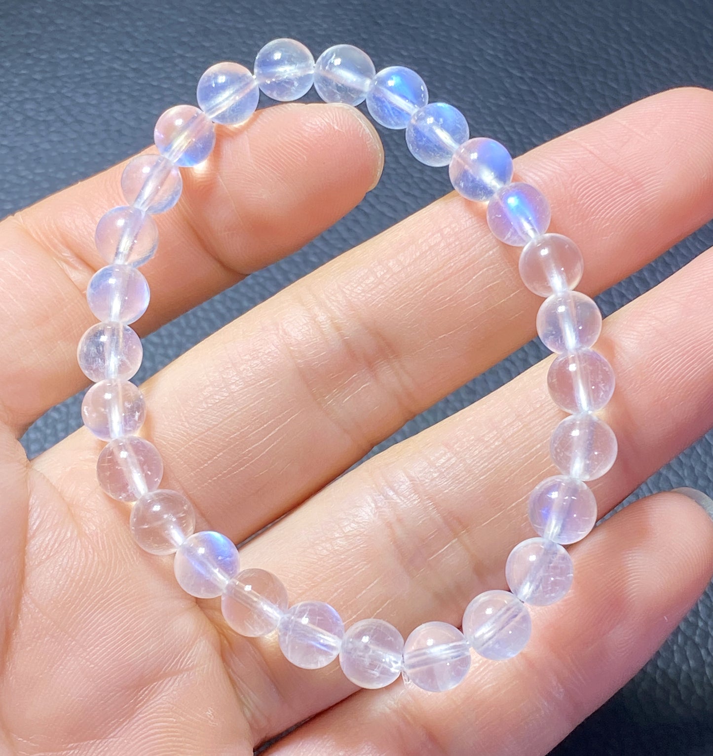 AAAA+ Moonstone Bracelet Collectible Quality Moonstone Bracelet,7.4mm Bracelet,Girls Bracelet,Anniversary Gifts,Gems Bracelet ET821