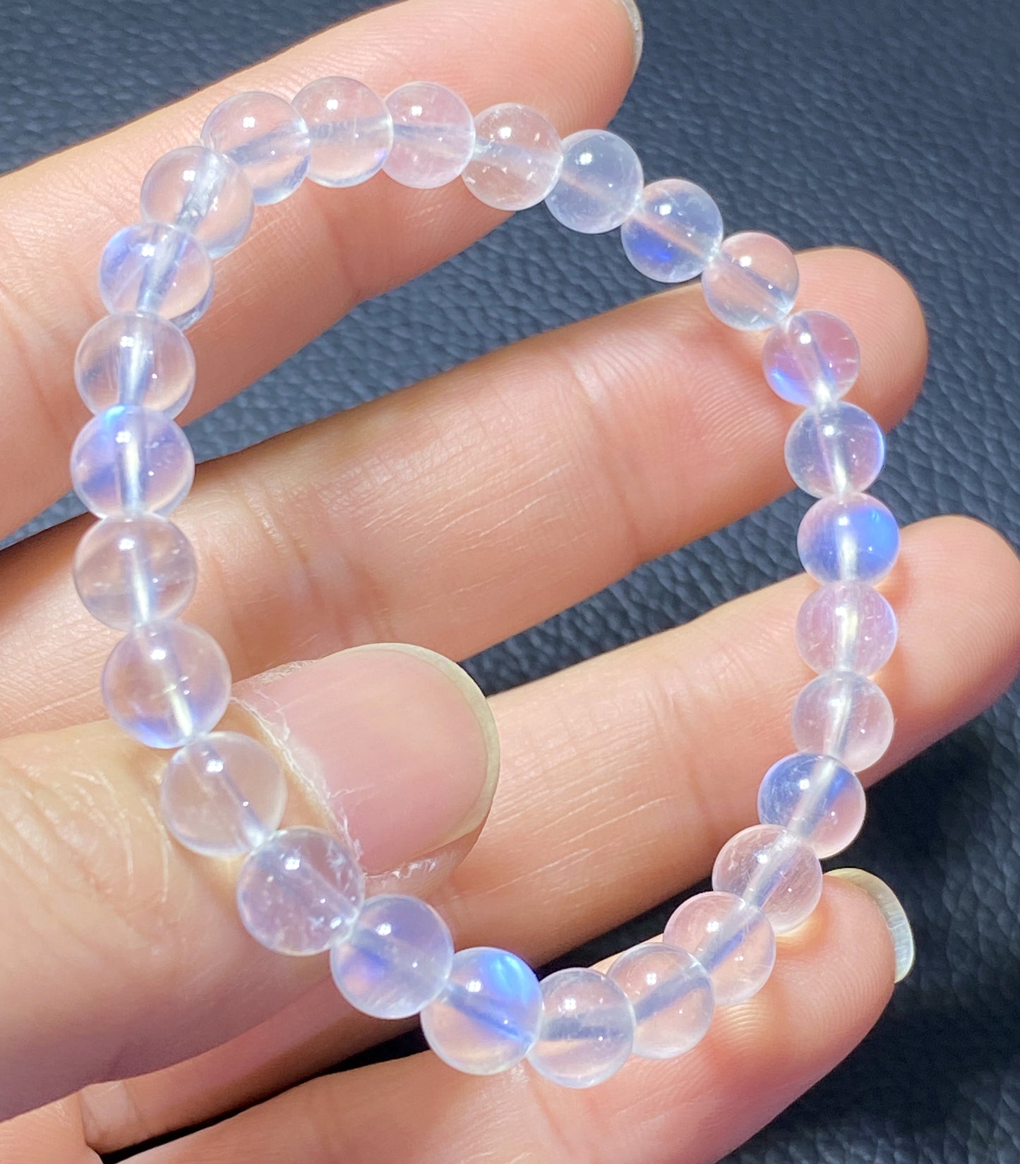 AAAA+ Moonstone Bracelet Collectible Quality Moonstone Bracelet,7.4mm Bracelet,Girls Bracelet,Anniversary Gifts,Gems Bracelet ET821