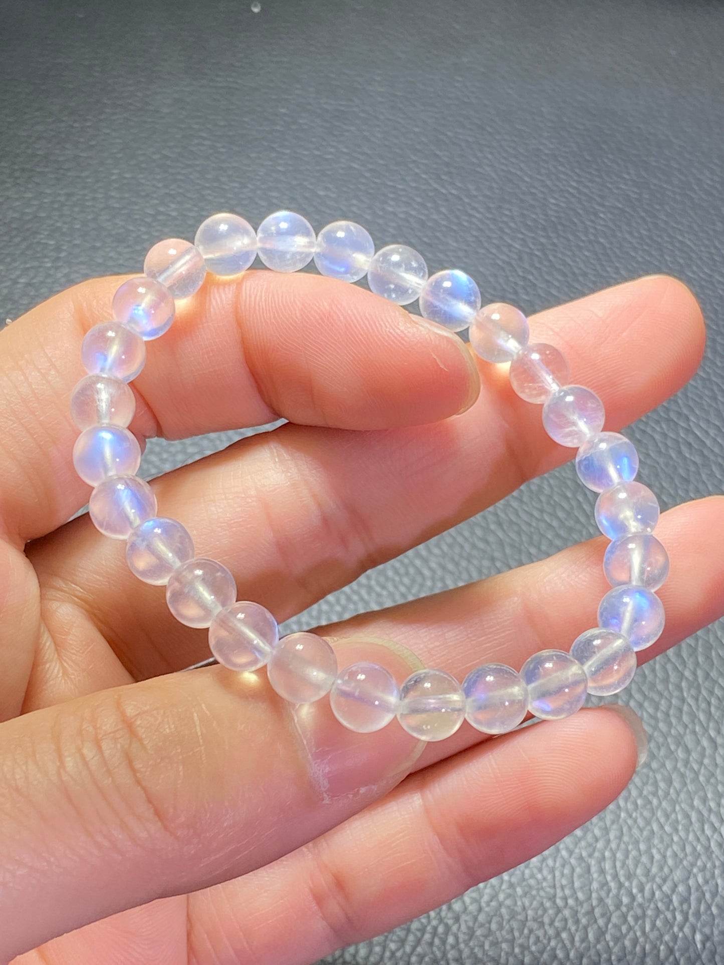 AAAA+ Moonstone Bracelet Collectible Quality Moonstone Bracelet,7.4mm Bracelet,Girls Bracelet,Anniversary Gifts,Gems Bracelet ET821