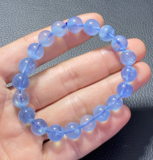 AAAA Natural Authentic Aquamarine Bracelet,March Birthstone,Gems Bracelet,Handmade Jewelry,Crystal Bracelet,Personalized Jewelry ET540