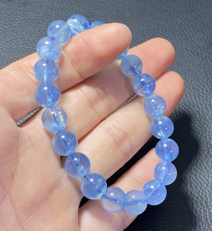 AAAA Natural Authentic Aquamarine Bracelet,March Birthstone,Gems Bracelet,Handmade Jewelry,Crystal Bracelet,Personalized Jewelry ET540