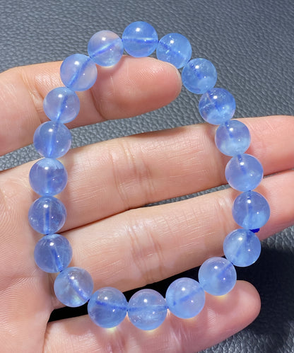 AAAA Natural Authentic Aquamarine Bracelet,March Birthstone,Gems Bracelet,Handmade Jewelry,Crystal Bracelet,Personalized Jewelry ET540