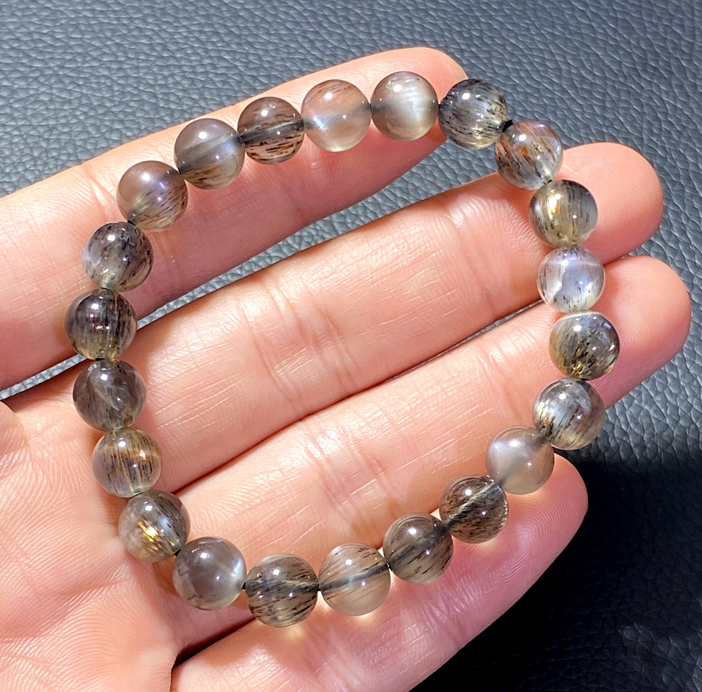 Black Sunstone,AAAA Natural Authentic Black Sunstone Bracelet,Crystal Bracelet,Gems Bracelet,Healing Stone Jewelry ET541