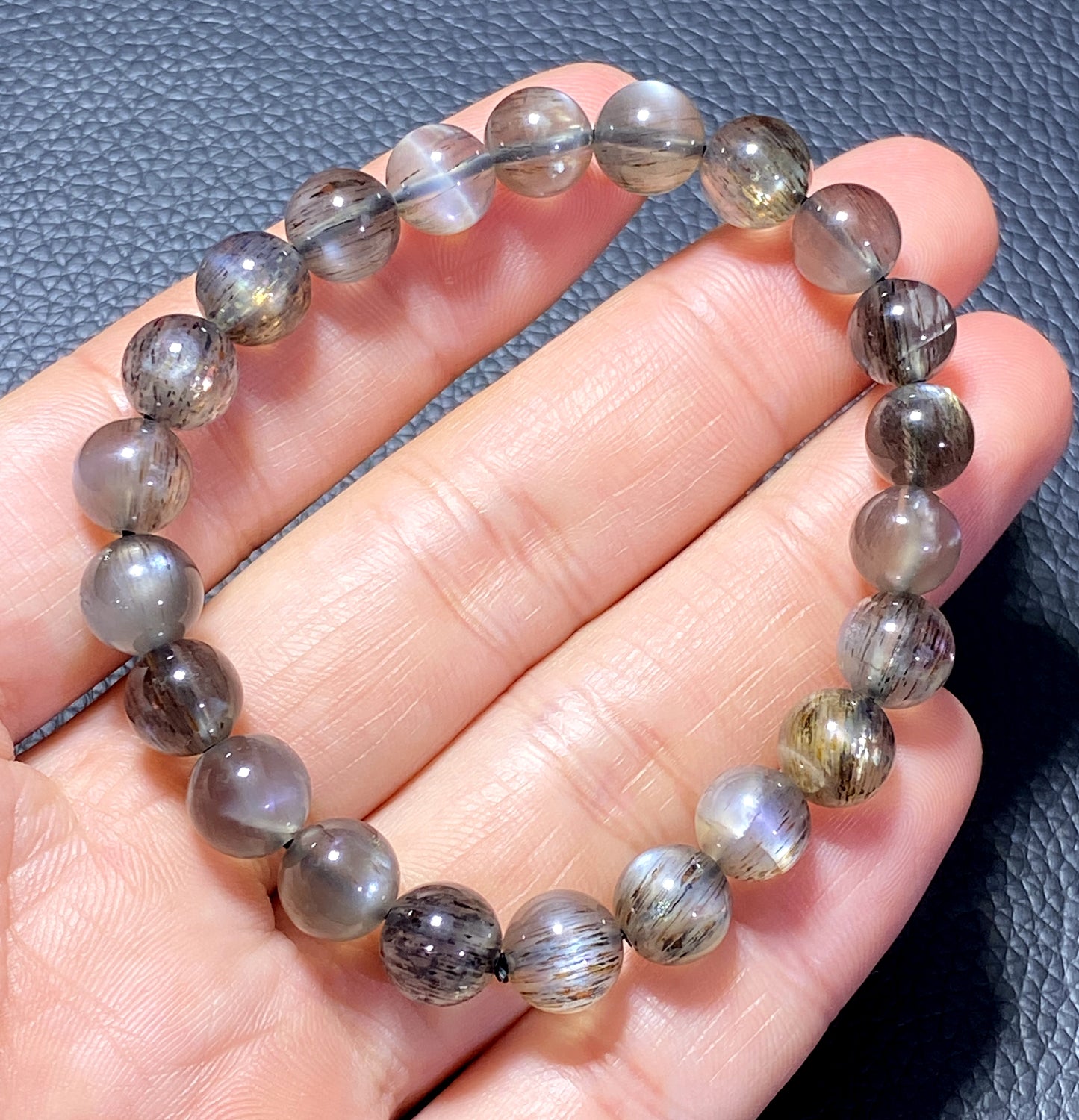 Black Sunstone,AAAA Natural Authentic Black Sunstone Bracelet,Crystal Bracelet,Gems Bracelet,Healing Stone Jewelry ET541