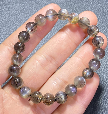 Black Sunstone,AAAA Natural Authentic Black Sunstone Bracelet,Crystal Bracelet,Gems Bracelet,Healing Stone Jewelry ET541