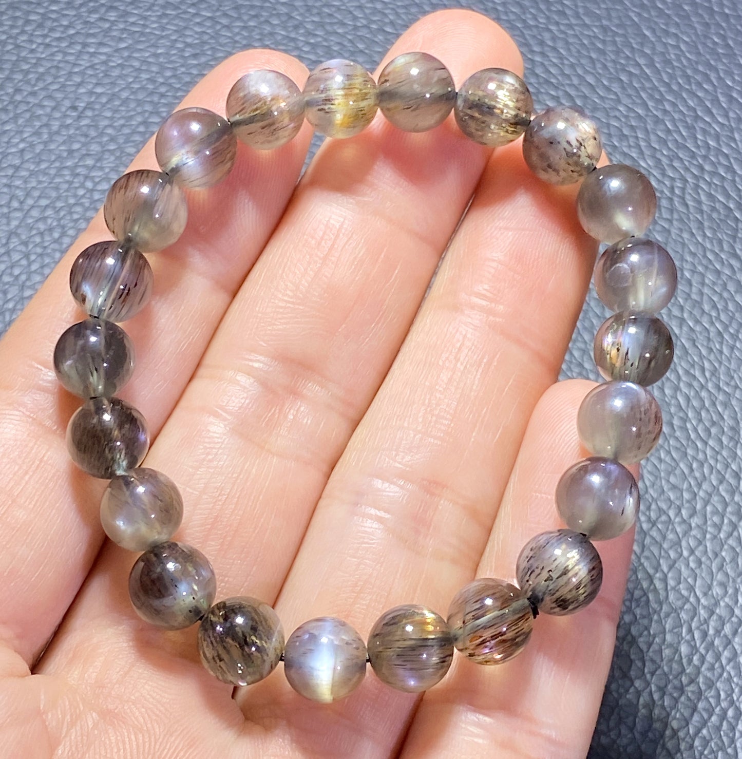 Black Sunstone,AAAA Natural Authentic Black Sunstone Bracelet,Crystal Bracelet,Gems Bracelet,Healing Stone Jewelry ET541