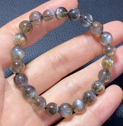 Black Sunstone,AAAA Natural Authentic Black Sunstone Bracelet,Crystal Bracelet,Gems Bracelet,Healing Stone Jewelry ET541