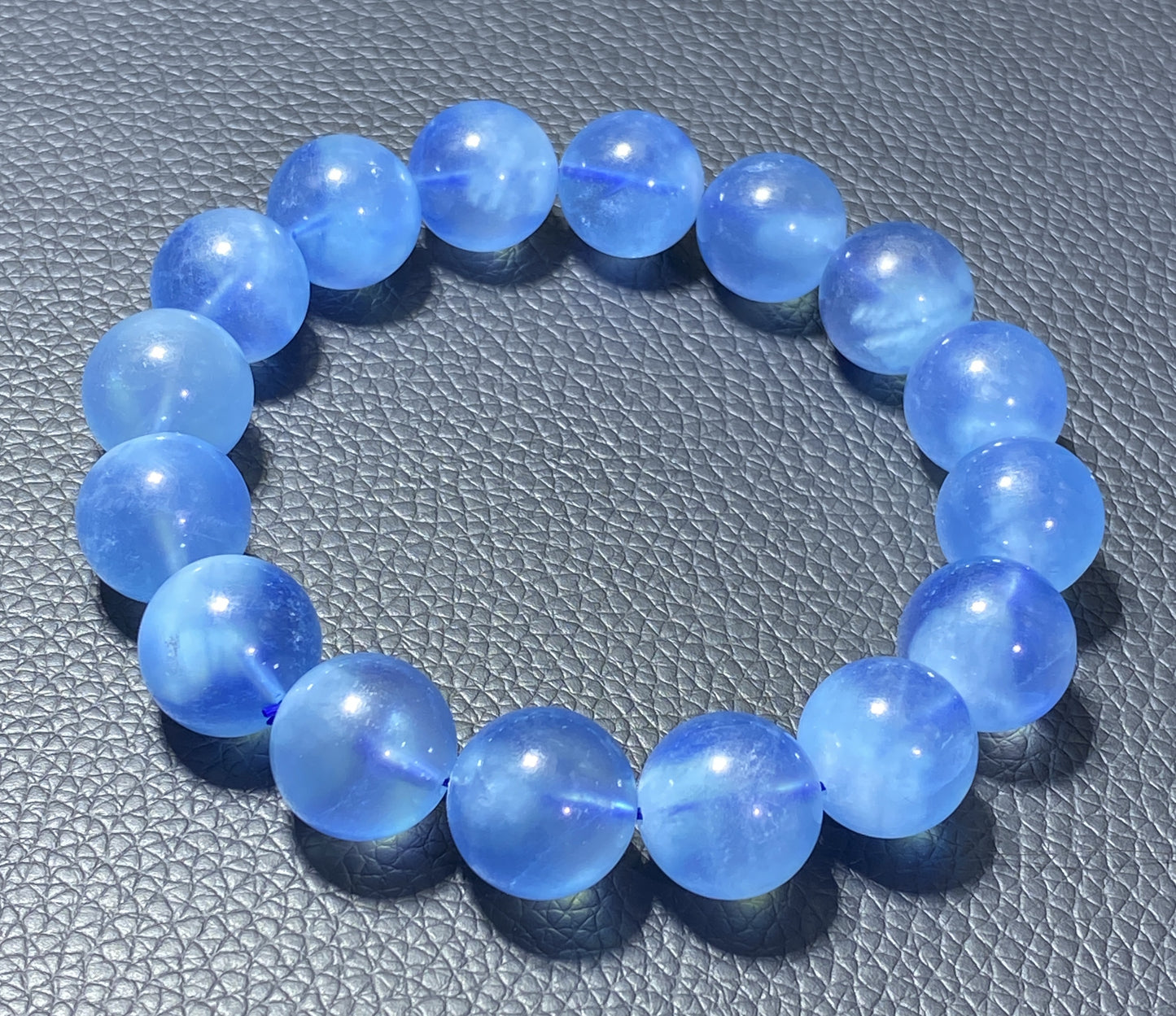 AAAA Natural Authentic Aquamarine Bracelet,March Birthstone,Crystal Bracelet,Handmade Jewelry,Gems Bracelet,Personalized Jewelry,14mm Bracelet  ET547